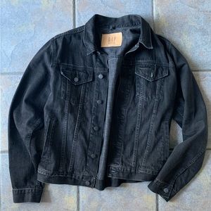 GAP Vintage Wash Black Denim Jacket